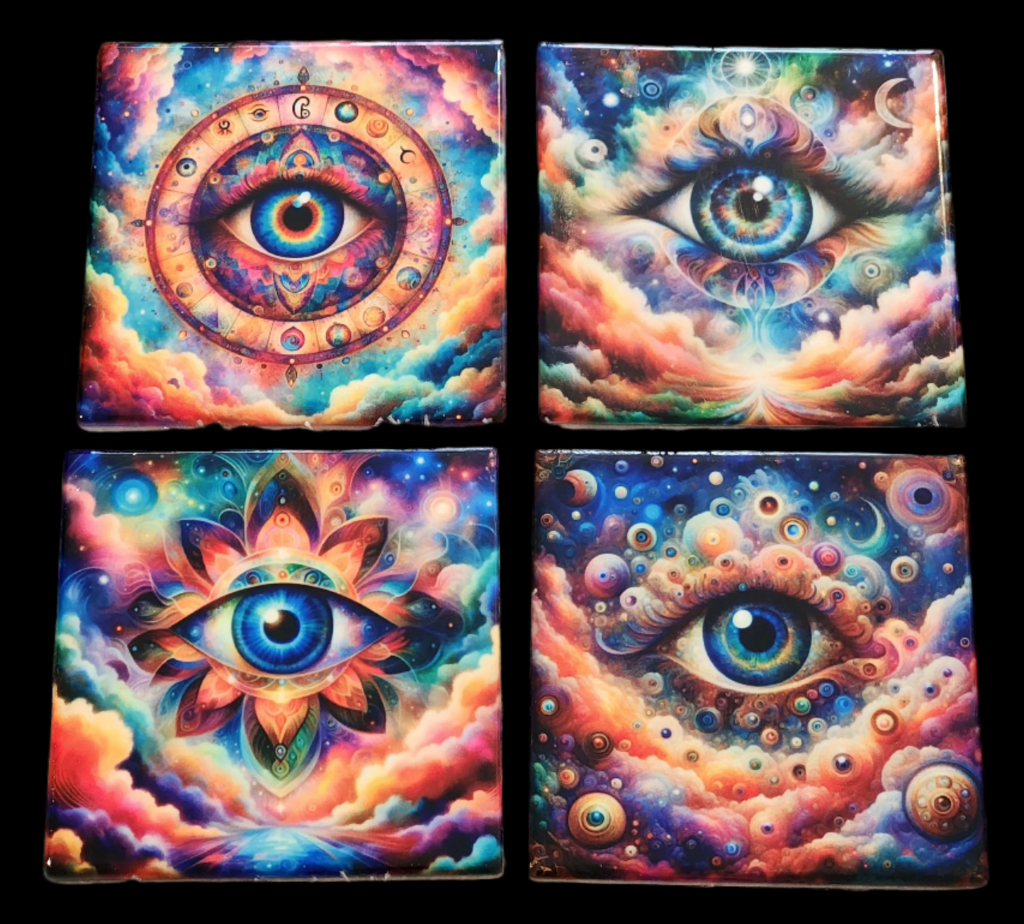 Coasters - Evil Eye various 4