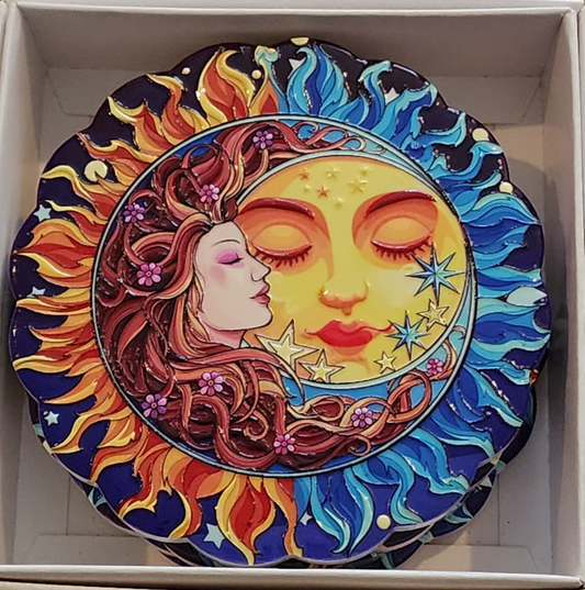 Coasters - Sun, Moon, Faces