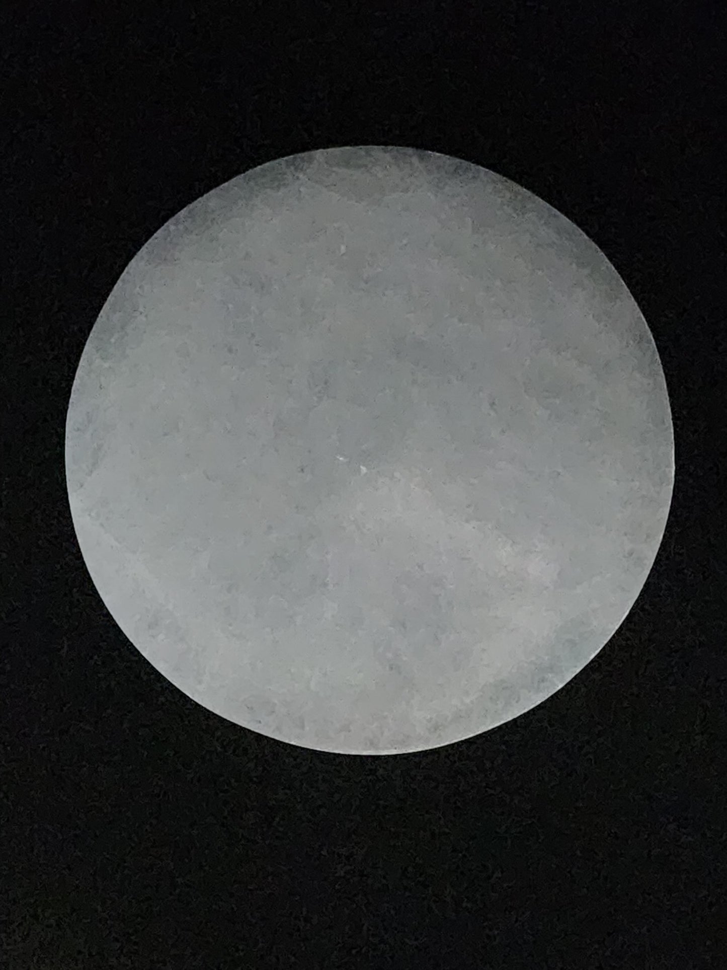 Satin Spar Selenite - Round cleansing plate - Flower