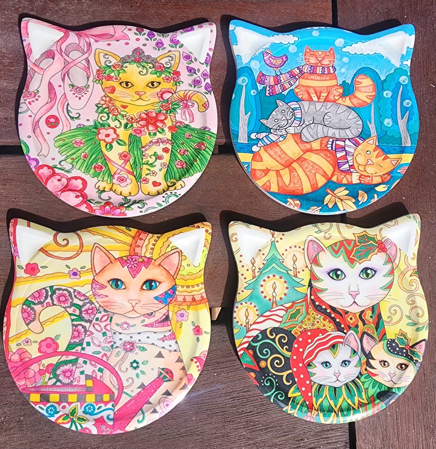 Coasters - Colourful Cats