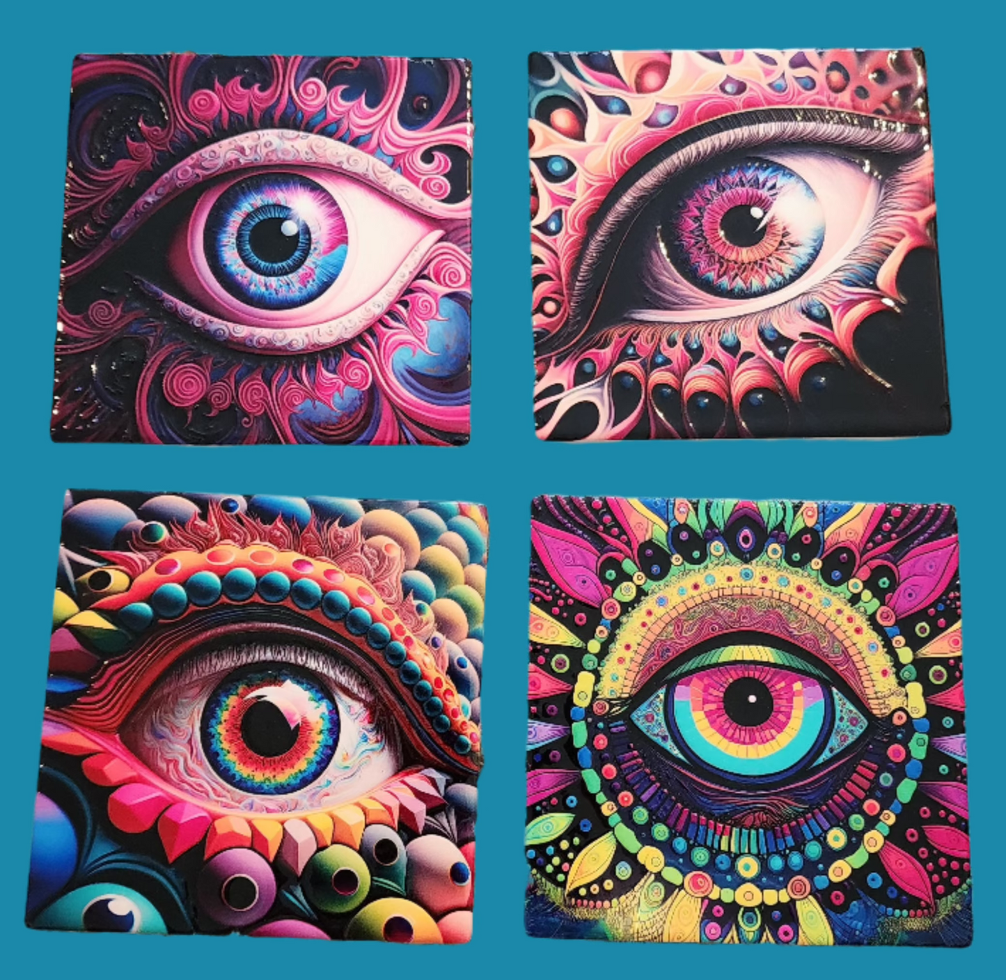 Coasters - Evil Eye various 3