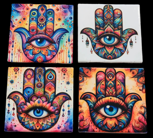Coasters - Hand, Evil Eye