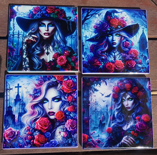 Coasters - Lady with Roses