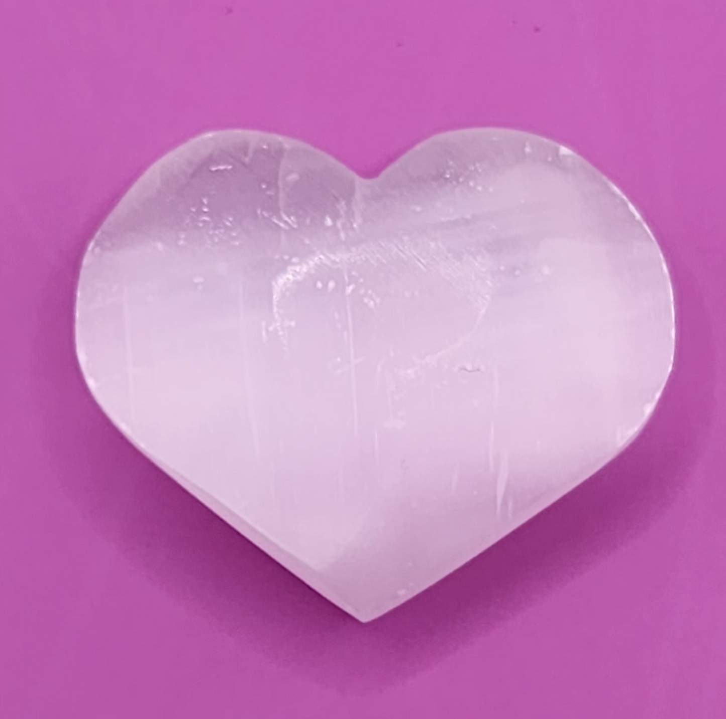 Satin Spar Selenite Heart