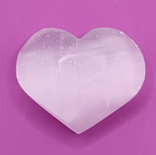 Satin Spar Selenite Heart
