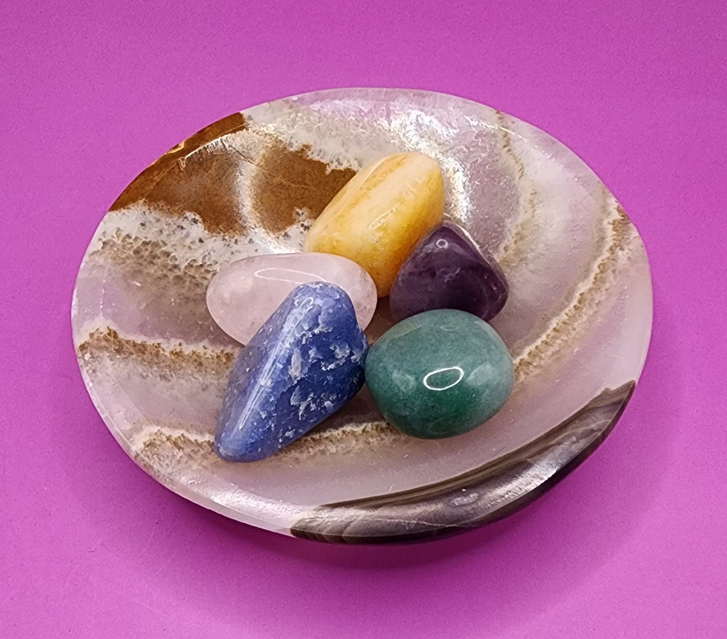 Onyx Bowl - small, with Tumblestones